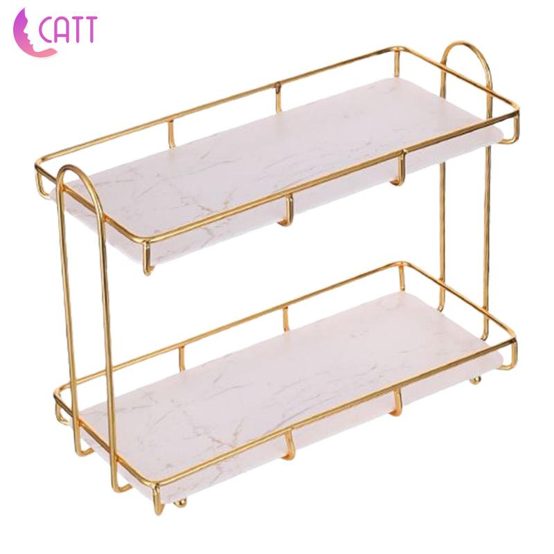 Giá Đỡ Trưng Bày Nước Hoa 2 Tầng Bằng Sắt Để Bàn Tiện Lợi
