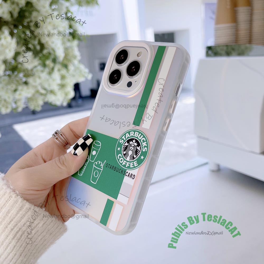 Ốp Điện Thoại Màu Tím Nhám Họa Tiết starbucks Cho iphone 14 14Pro 13 12 11 XR Pro max 12Pro 12mini 13Mini 11Pro