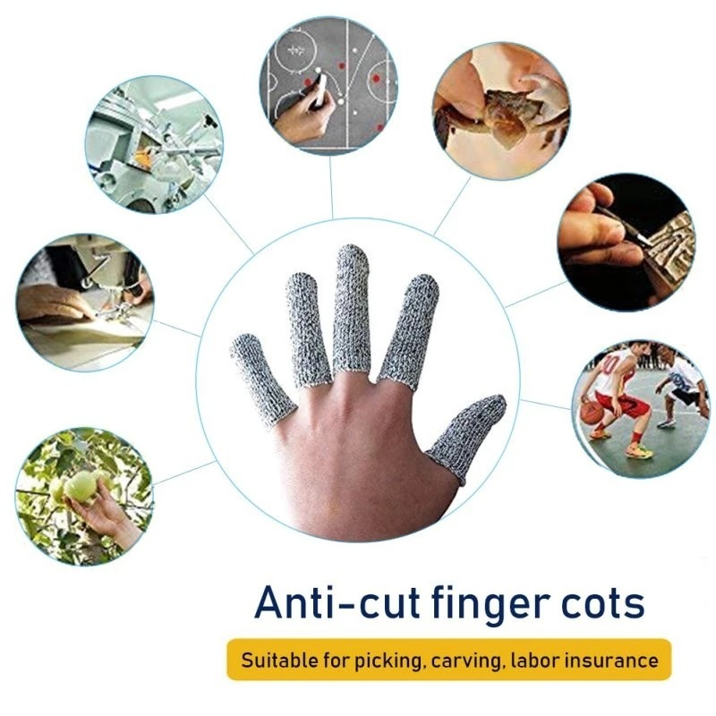 Set 2 Găng Tay Bảo Vệ Ngón Tay Chống Cắt Dùng Khi Làm Việc
