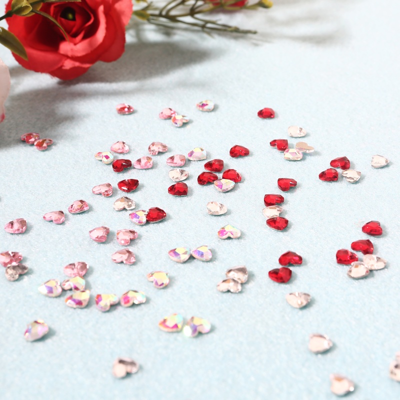 Đá Pha Lê Hình Trái Tim Lấp Lánh Trang Trí Móng Tay Charms