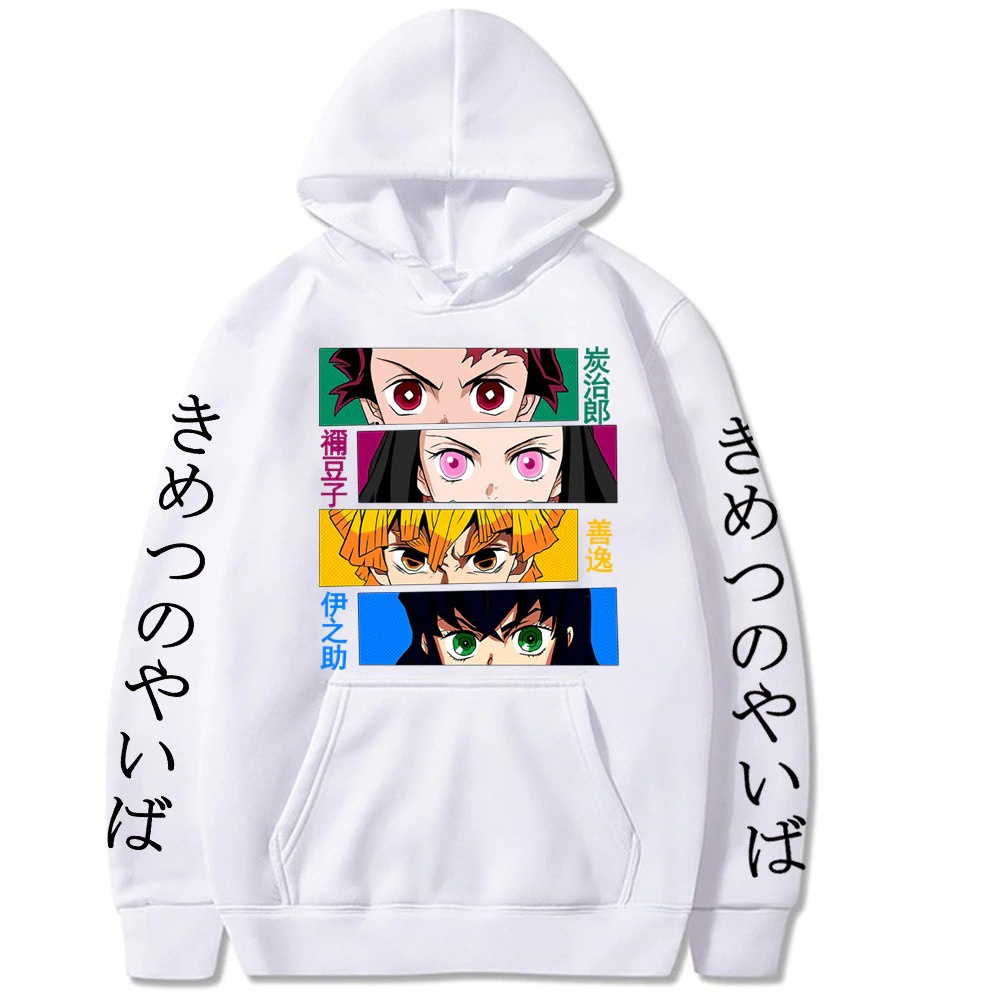 Áo hoodie Demon Slayer Anime Áo khoác nỉ Kimetsu no Yaiba In Áo chui đầu Thời trang dạo phố