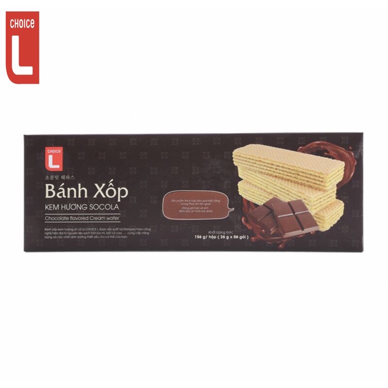 Bánh Xốp Kem Hương Chanh/Hương Dâu/Hương Sôcla Choice L Hộp 156g