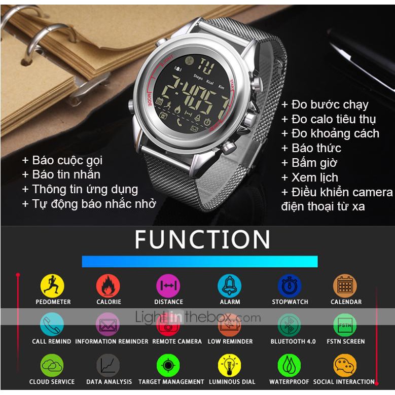Đồng hồ thể thao thông minh sang chảnh pin 12 tháng DK18