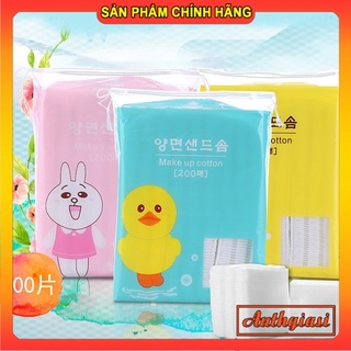 Bông tẩy trang THỎ GẤU VỊT 200 miếng dày siêu thích không sờm BTT Yilingmeng Make Up Cotton