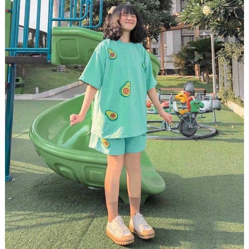 ❤️ LOẠI TỐT THUN COTTON KHÔNG PHAI ❤️ BỘ ĐỒ NGỦ TRÁI BƠ - SÉT QUẦN ÁO CẶP NHÓM MẶC NHÀ QUẢ ĐÀO NAM NỮ KIỂU ĐÙI THỂ THAO