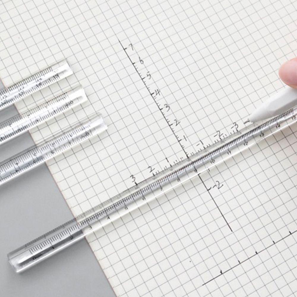 Thước Đo Thẳng Bằng Acrylic Trong Suốt Hai Mặt Tiện Dụng Cho Học Sinh
