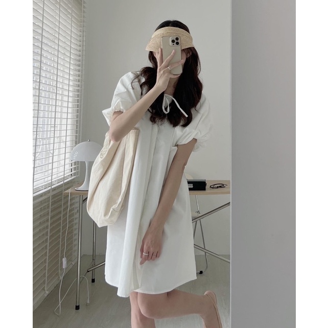 V0316 Váy thô tay bồng nơ Audrey | BigBuy360 - bigbuy360.vn