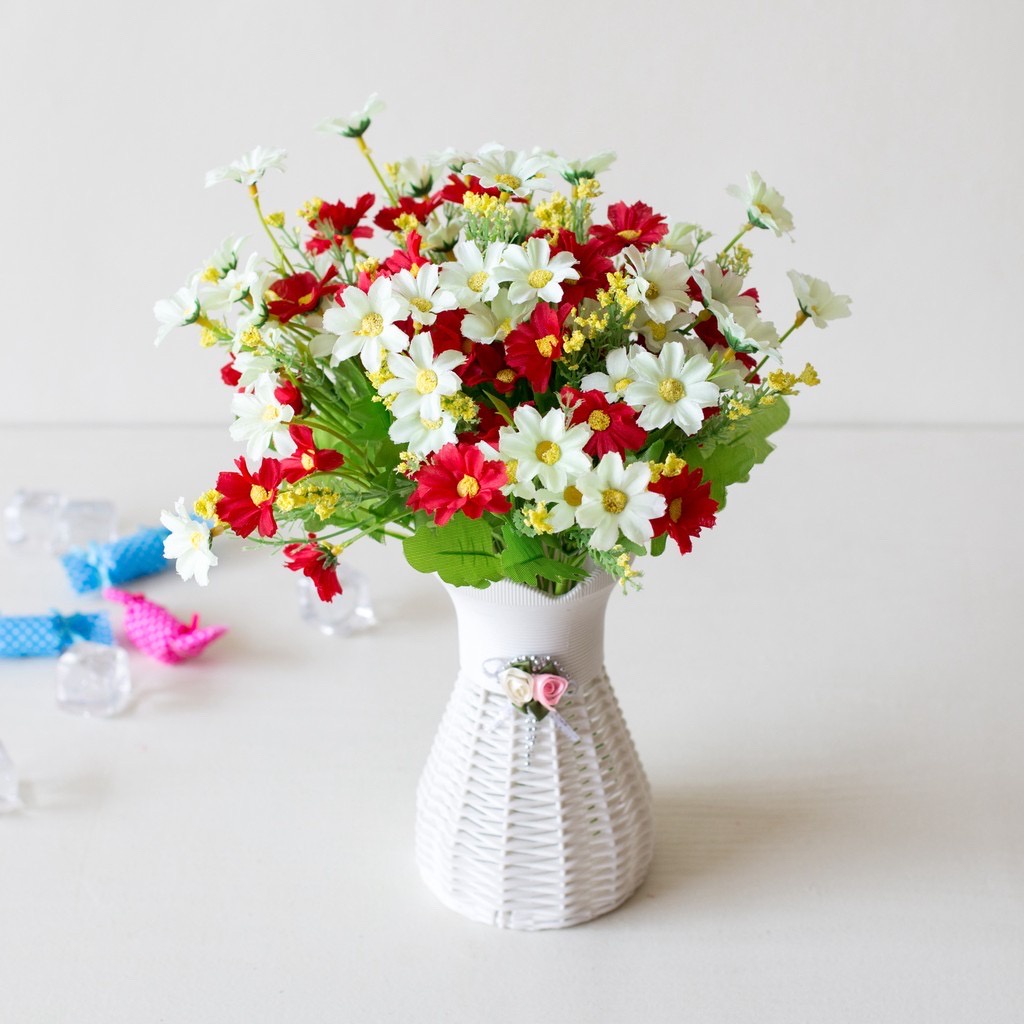 Hoa Giả 🌺 Hoa Cúc Cánh Én, Hoa Lụa Cúc Kê