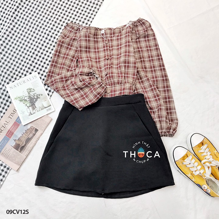Chân váy chữ A túi xéo công sở đen trơn THOCA HOUSE thanh lịch, dễ phối đồ phù hợp đi học, đi làm, đi chơi | BigBuy360 - bigbuy360.vn