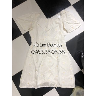 ĐẦM HOA CỔ VUÔNG (KÈM VIDEO HÌNH THẬT)