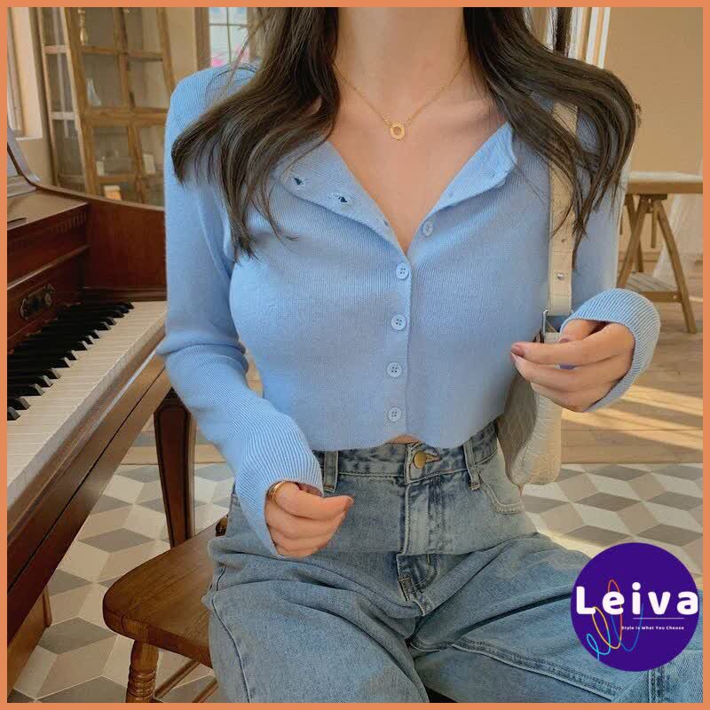 Áo croptop tay dài nữ, áo croptop YAN Ulzzang dài tay thun lạnh tăm hot trend mới nhất - LEIVA09 X18