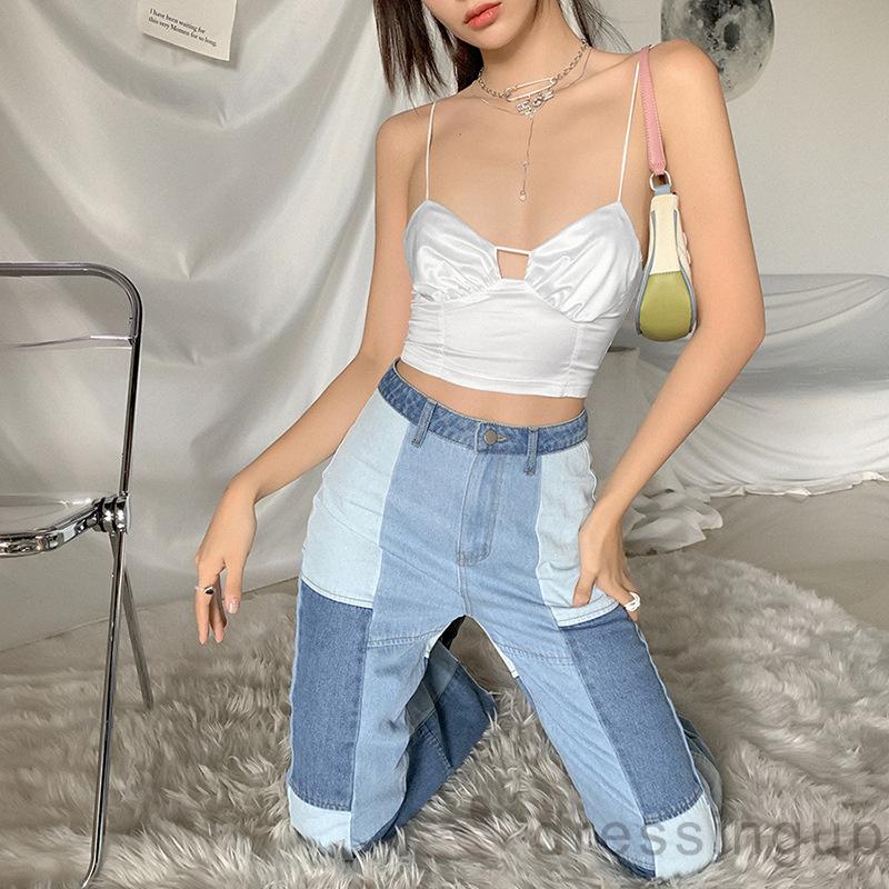 Áo Sát Nách Dây Mảnh Thiết Kế Cổ Chữ V Quyến Rũ Cho Nữ