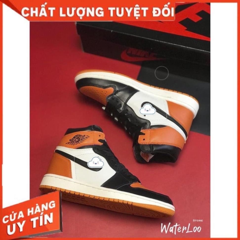 Giày thể thao jordan cam cồ cao ⚡️𝐅𝐑𝐄𝐄 𝐒𝐇𝐈𝐏⚡️, Giày JD1 đen cam cao cổ nam nữ tặng full box bill siêu hot
