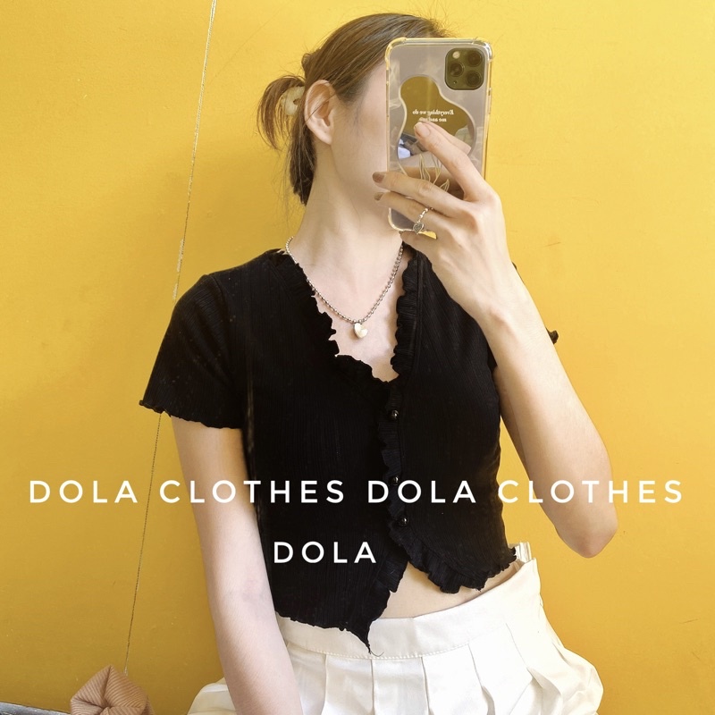 Áo Bèo Cổ V Cúc Ngọc Chất Thun Gân Co Giãn Siêu Hot Trendy