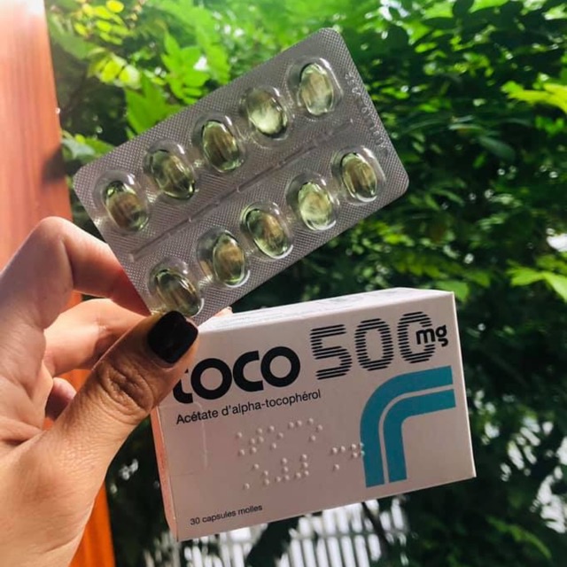 Vitamin E TOCO 500mg - hộp 30 viên của Pháp / date 2024-2025