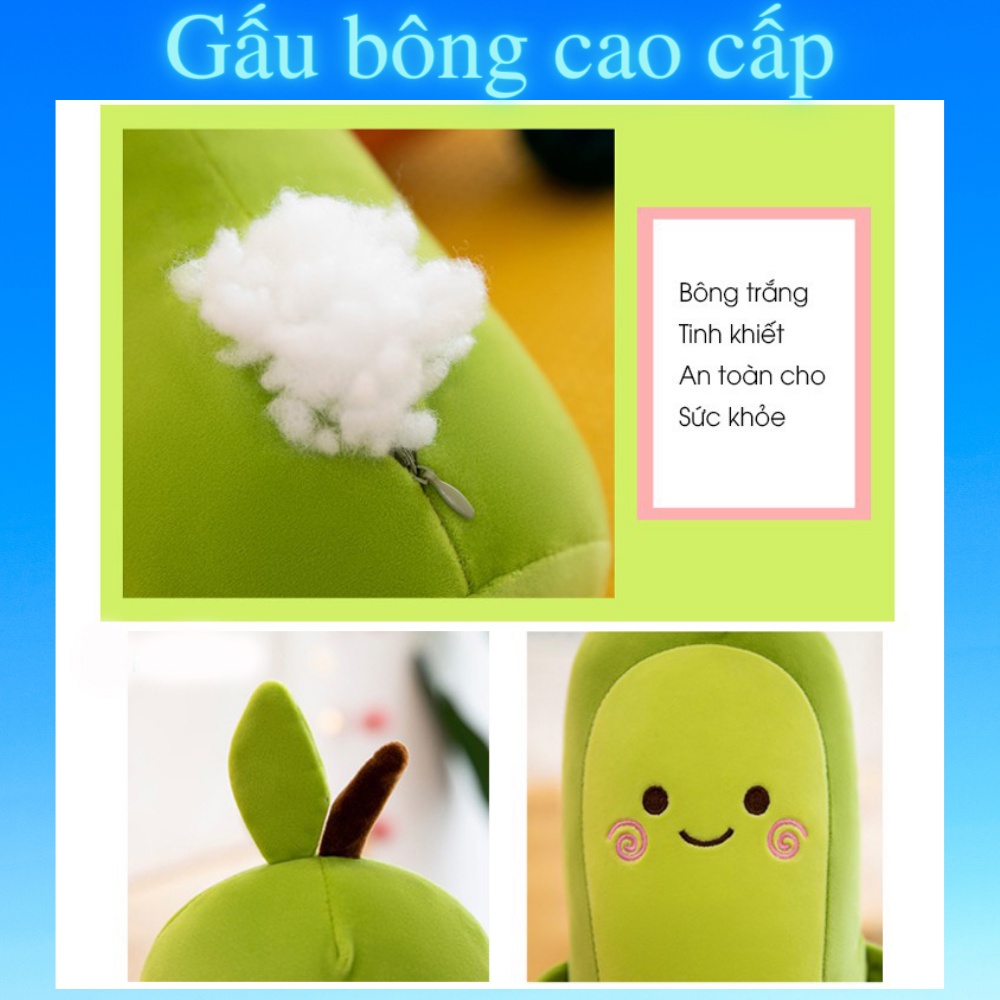 Gấu bông to Quả Bơ 🛡𝑯𝒂̀𝒏𝒈 𝑪𝒂𝒐 𝑪𝒂̂́𝒑🛡, gối ôm hình thú nhồi bông siêu cute mềm mịn