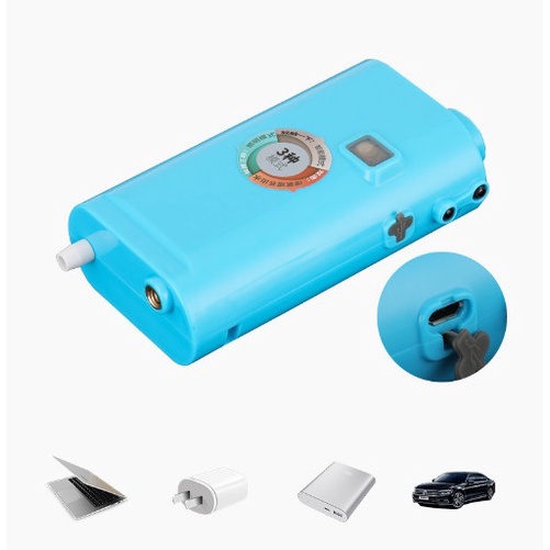 Máy Bơm Đa Năng 3in1 - Tạo Oxy Câu Cá Di Động, Bơm Nước Cảm Ứng, Đèn Chiếu Sáng - CỔNG SẠC USB