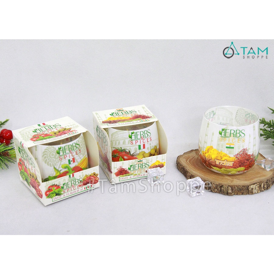 Ly nến thơm thiên nhiên thảo mộc cay NT-03