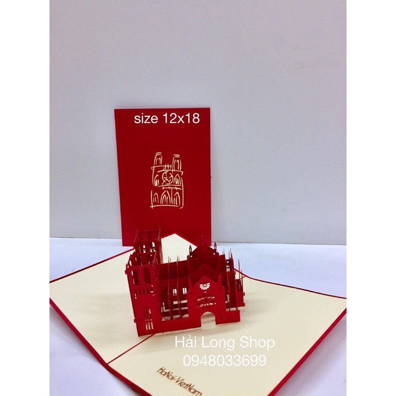 Nhà Thờ Lớn  Hà Nội - Church - Thiệp 3D