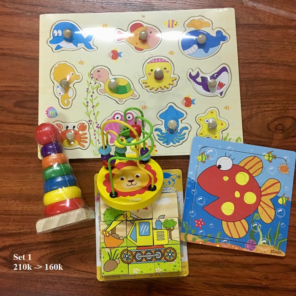 SET ĐỒ CHƠI GỖ, ĐỒ CHƠI GIÁO DỤC