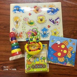 Set đồ chơi gỗ, đồ chơi giáo dục
