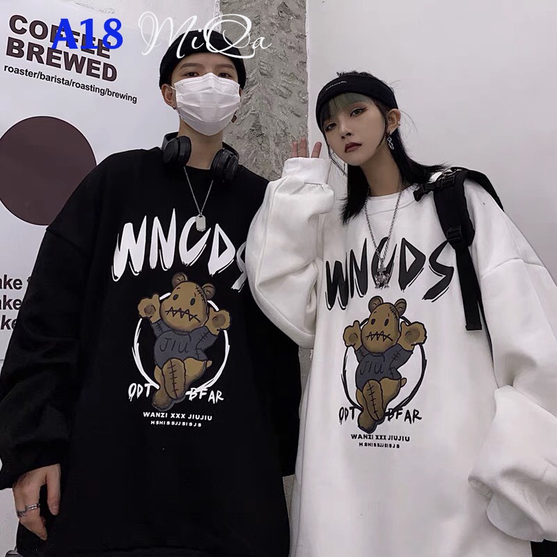 Áo Nỉ Bông Thời Trang UNISEX Họa Tiết Gấu Siêu Ngầu 🐻 / SWEATER FREESIZE 💜 MiQa 💜 #24 | BigBuy360 - bigbuy360.vn