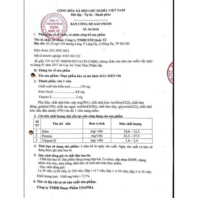 Hàu Biển OB ĐTĐ