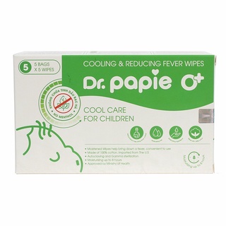 Khăn lau hạ sốt Dr Papie hộp 25 tờ