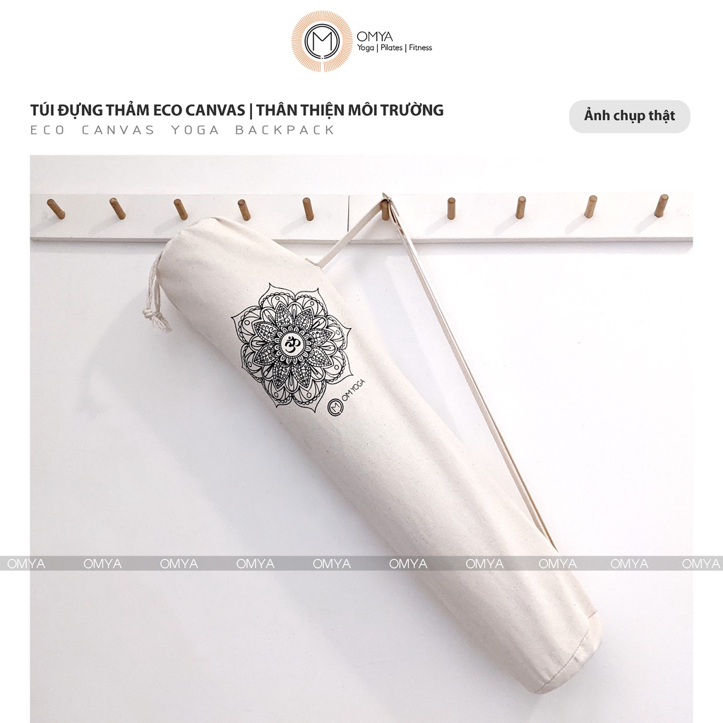Túi đựng thảm yoga vải canvas, túi linen thân thiện môi trường