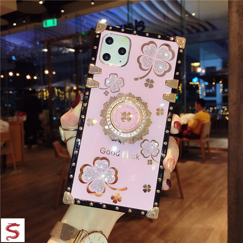 Ốp Điện Thoại Hình Vuông Lấp Lánh Sang Trọng Cho iphone 15 14 13 12 11 pro max xr xs