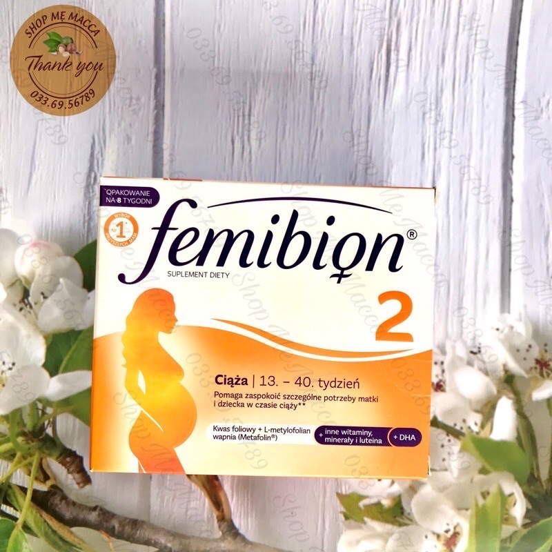 [CHÍNH HÃNG] Femibion 2 vitamin Tổng Hợp ,Dành cho giai đoạn sau 12w đến lúc sinh