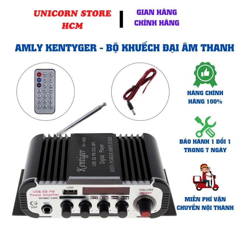 Amly mini Karaoke Kentiger HY 803, Amly Bluetooth công suất lớn, Âm thanh chất lượng, Giá rẻ nhất, Bảo hành chính hãng