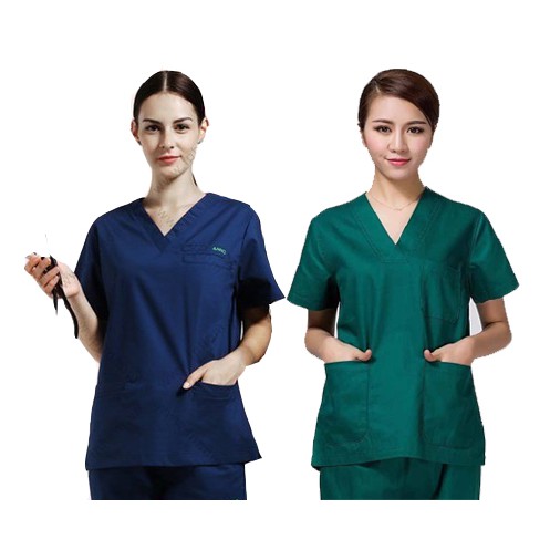 Bộ Blouse xanh phòng mổ Nam/Nữ - Quần áo phẫu thuật - spa - thẩm mỹ viện