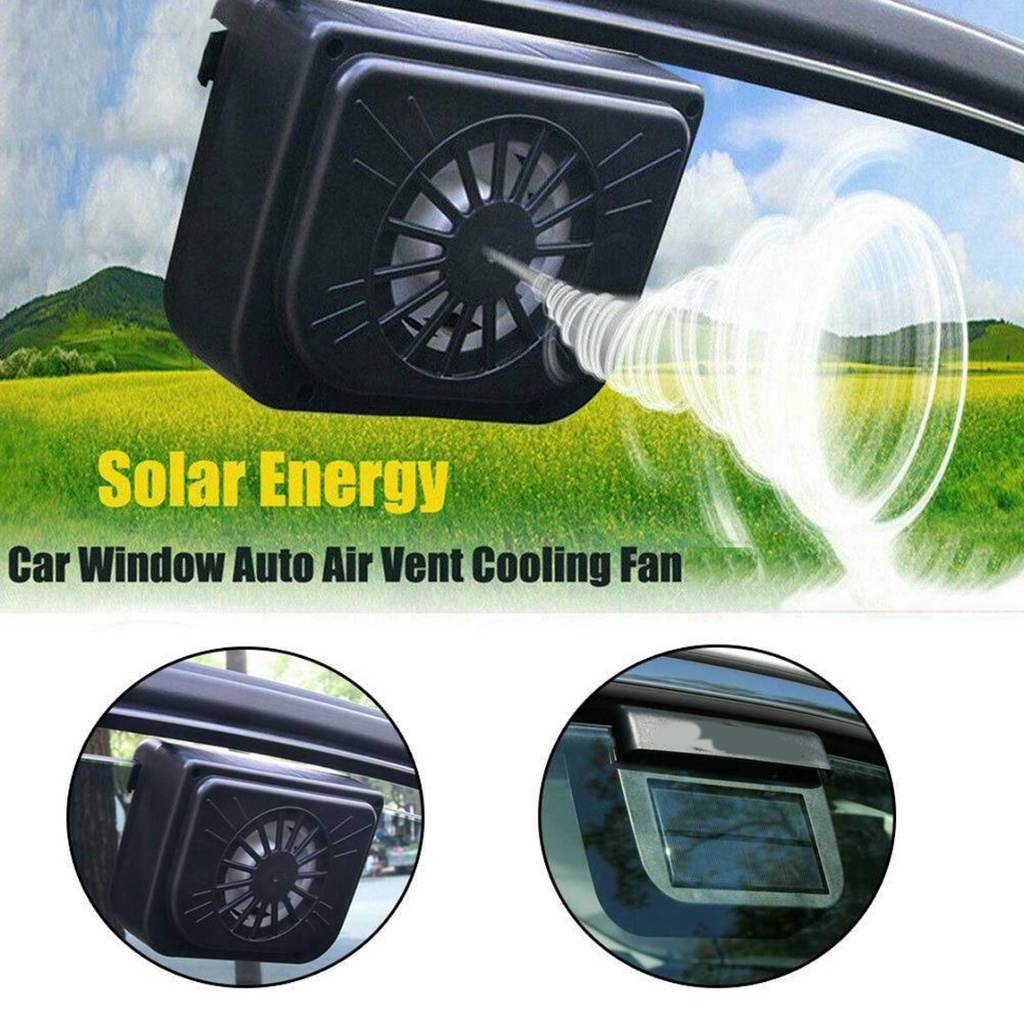 Quạt Điều Hòa Mini Sử Dụng Năng Lượng Mặt Trời Cho Xe Hơi