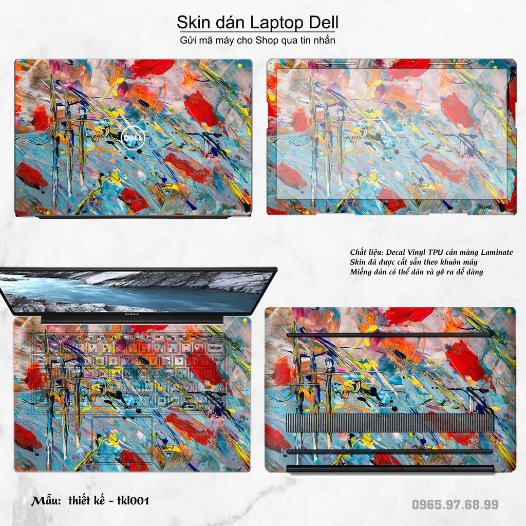 Skin dán Laptop Dell in hình thiết kế (inbox mã máy cho Shop)