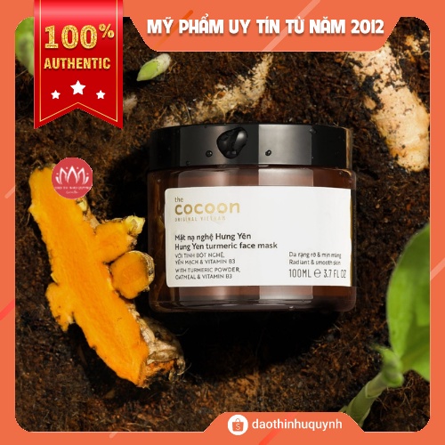 Mặt Nạ Nghệ Cocoon Hung Yen Turmeric Face Mask Giúp Da Rạng Rỡ Mịn Màng 30ml - 100ml