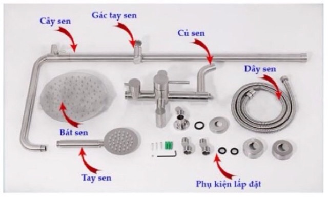 BỘ SEN CÂY TẮM ĐỨNG INOX 304 chất lượng giá rẻ