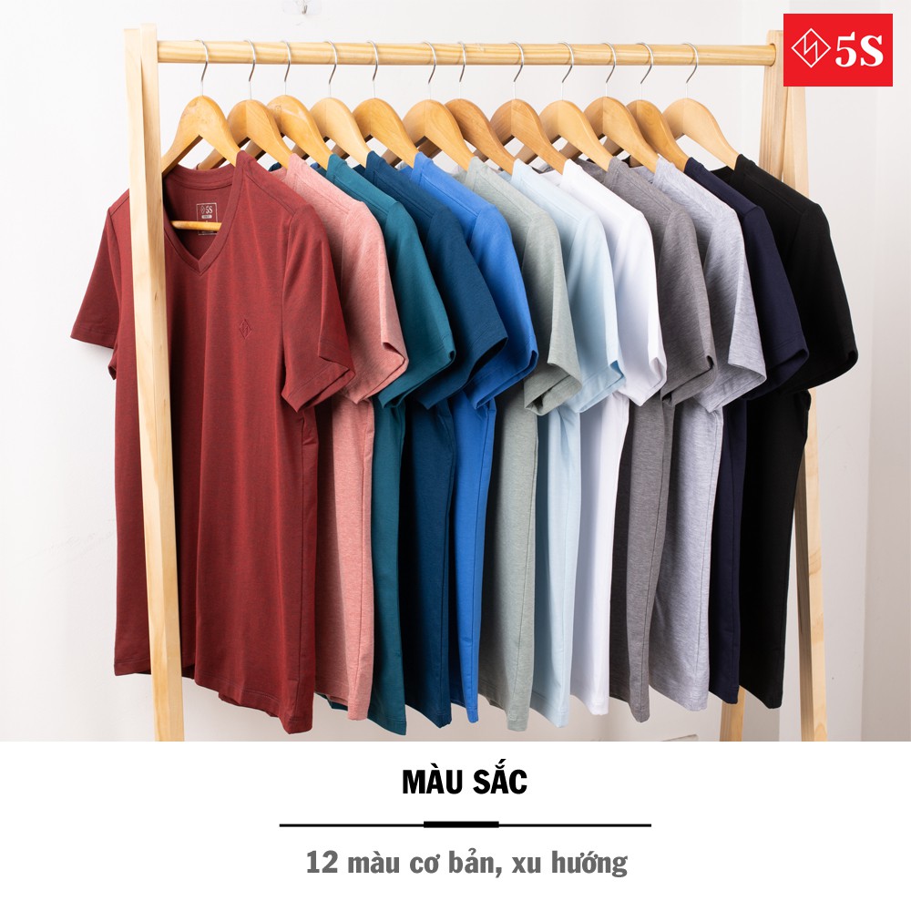 Áo Phông Nam Ngắn Tay 5S (6 Màu), Chất Liệu Cotton Mềm Mại, Thấm Hút, Kiểu Dáng Trẻ Trung, Năng Động (TSO21004) | BigBuy360 - bigbuy360.vn