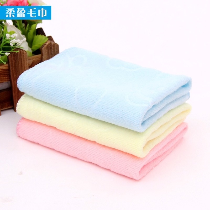 Khăn tắm hình vuông 30*30 chất liệu vải vi sợi mềm mại trang trí hình gấu dễ thương dành cho trẻ em