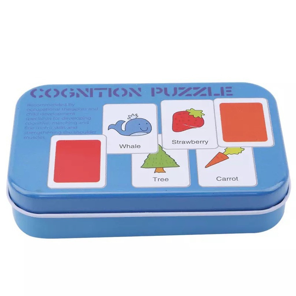 Đồ Chơi Xếp Hình Hộp Thẻ Nhận Thức Màu Sắc Hình Khối