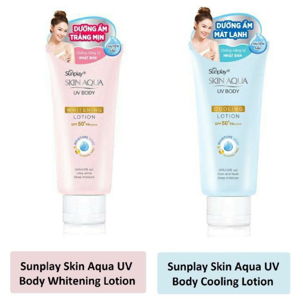 Kem Chống Nắng Dưỡng Thể Sunplay Skin Aqua UV Body Cooling/ Whitening Lotion SPF 50+ PA++++ 150g