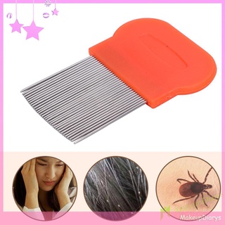 [Hàng mới về] Lược chải tóc răng dài khít loại bỏ bọ chét và bụi bẩn bằng chất liệu thép không gỉ
