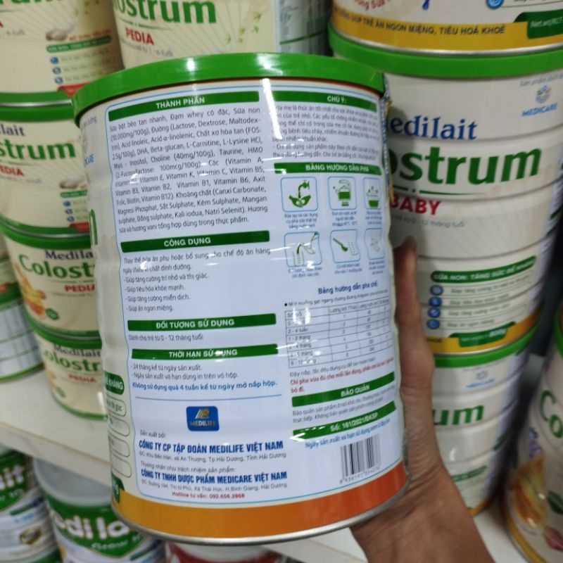 Sữa bột Medilait colostrum lon 800g