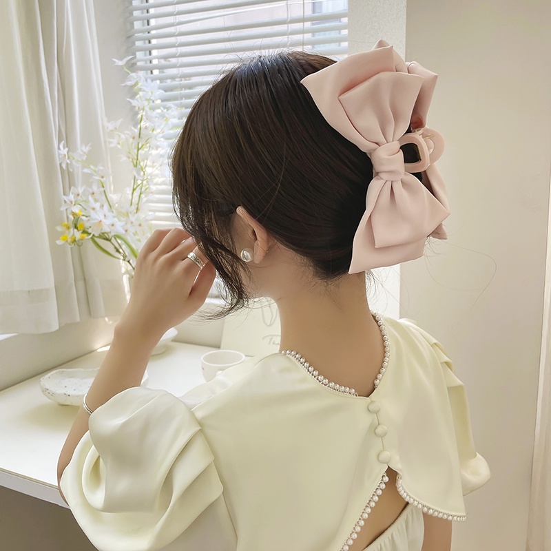 Kẹp Tóc Đính Nơ Cỡ Lớn Thời Trang Cho Nữ