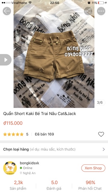 Quần Short Kaki Bé Trai Cat&amp;Jack