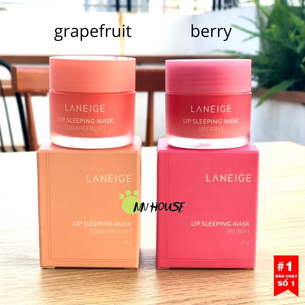 Mặt nạ ngủ môi Laneige Lip Sleeping Mask berry / grapefruit 20g , mặt nạ ngủ Laneige ủ môi, dưỡng ẩm, dưỡng môi NN HOUSE