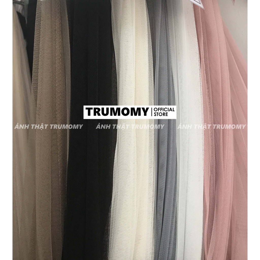 Chân váy xếp ly dáng dài midi xòe A công sở 3 lớp Quảng Châu, cạp thun lưng cao - Trumomy | BigBuy360 - bigbuy360.vn