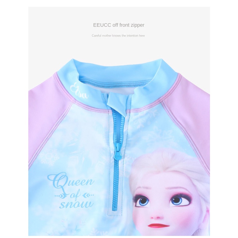 ♛Bộ Đồ Bơi Liền Thân Kiểu Công Chúa Disney Đáng Yêu Cho Bé Gái