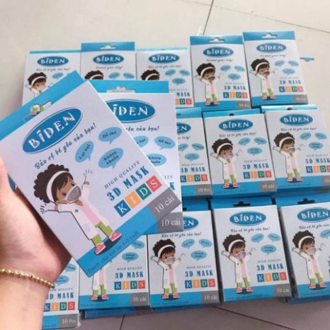 Khẩu trang y tế trẻ em, khẩu trang cute, in hình cá  nhiều màu sắc  cho bé từ 1-6 tuổi hộp 10 cái BIDEN | BigBuy360 - bigbuy360.vn