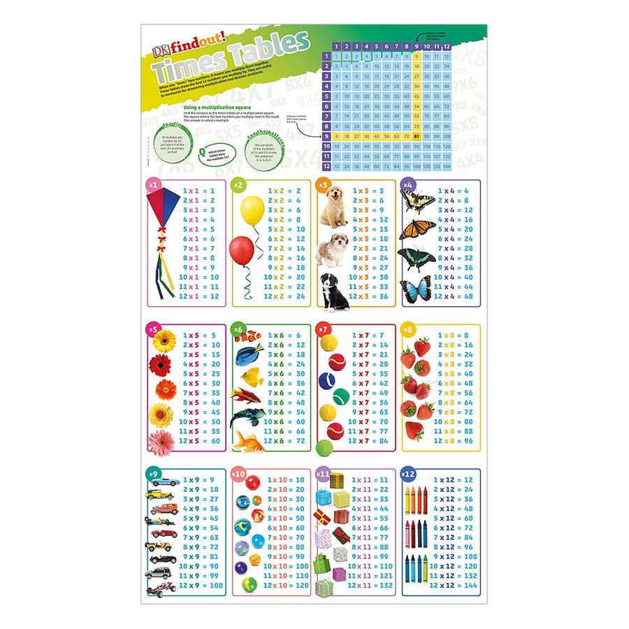 Sách : DKfindout! Times Tables Poster